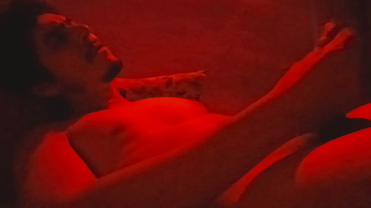 Guy Masturbates Under Red Light