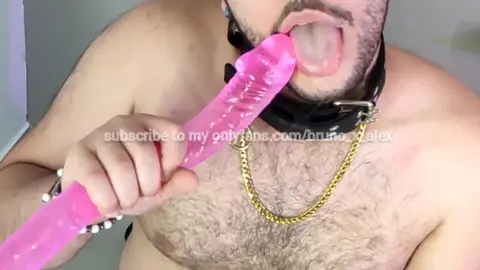 Hairy Bear Deepthroats Dildo