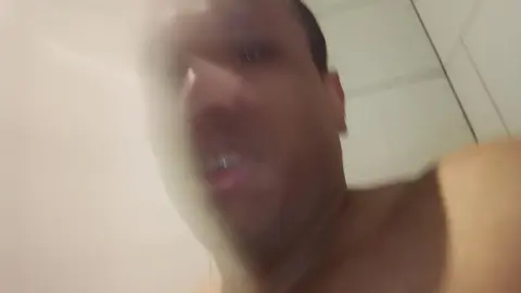 Horny Guy Jerks Off Big Dick in Shower