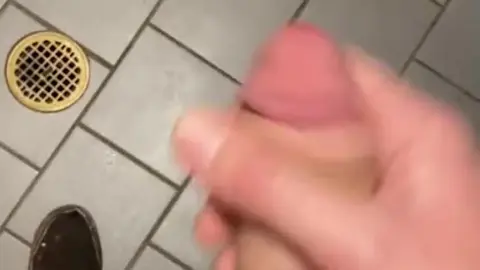 Twink Jerks Off in Bathroom with Big Cumshot