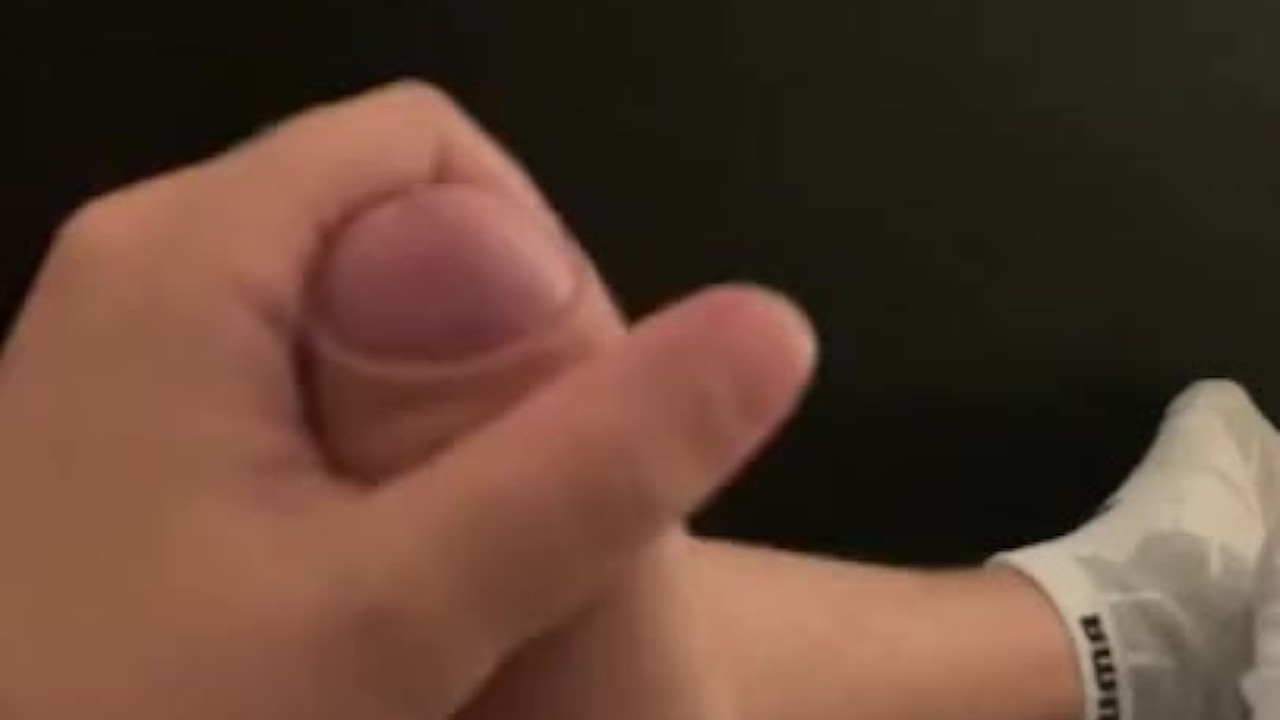 Uncut Guy Jerks Off After Night Out