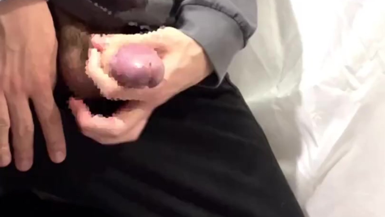 College Boy Masturbates in Pajamas with Visible Erection
