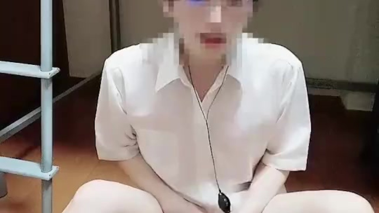Handsome Glasses Guy Masturbates with Onahole
