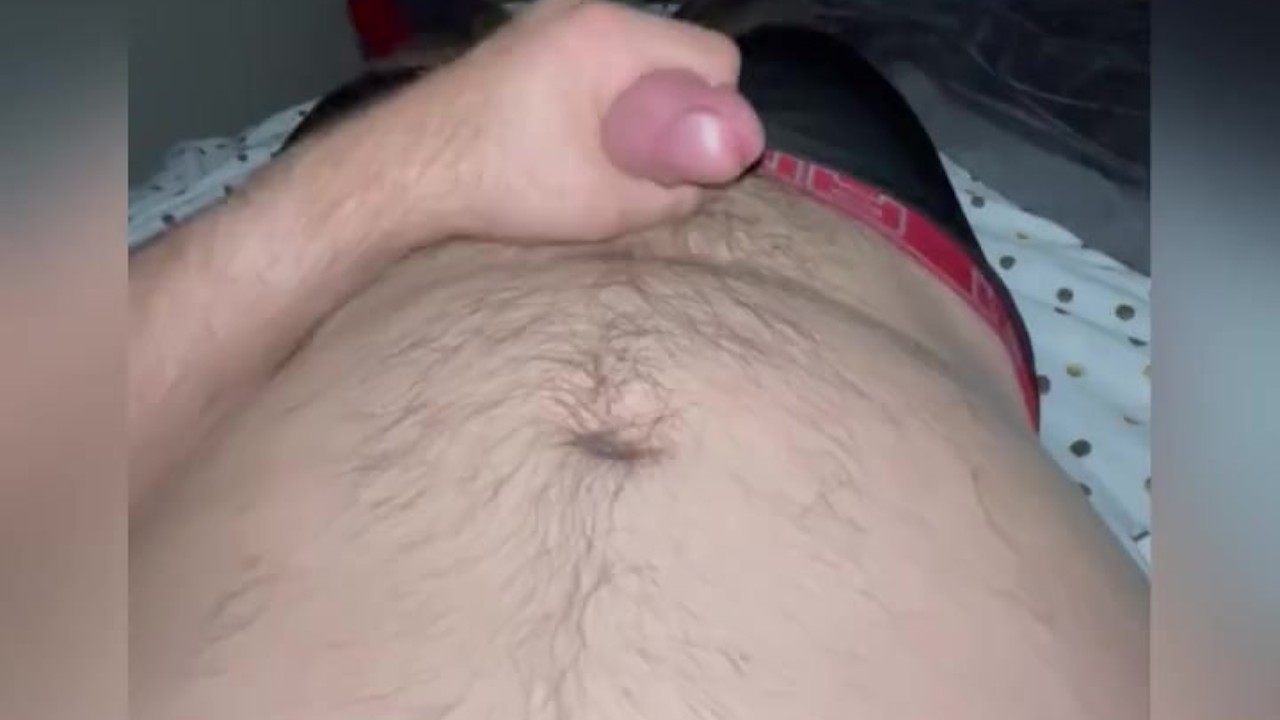 Guy Jerks Huge Cock Almost Gets Caught