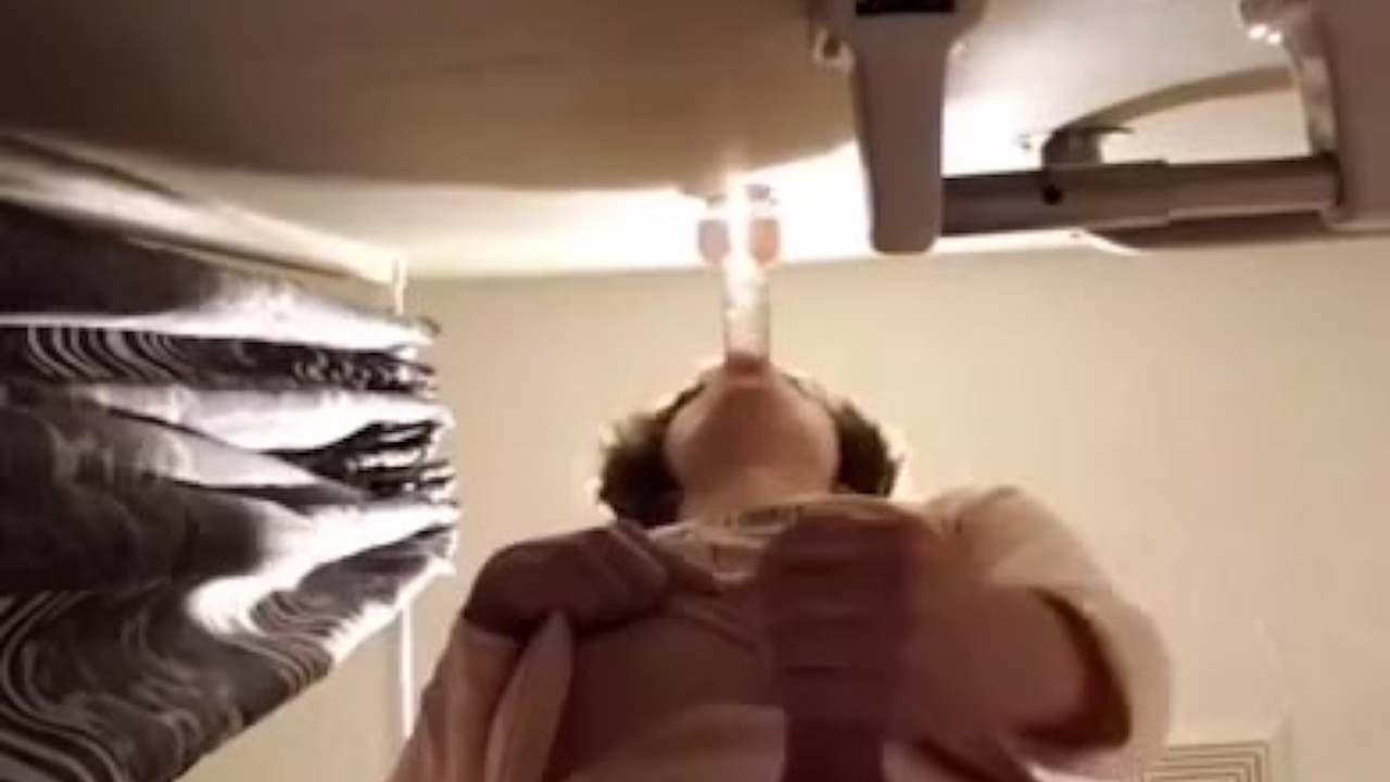 Femboy Gives Dildo Blowjob and Cums