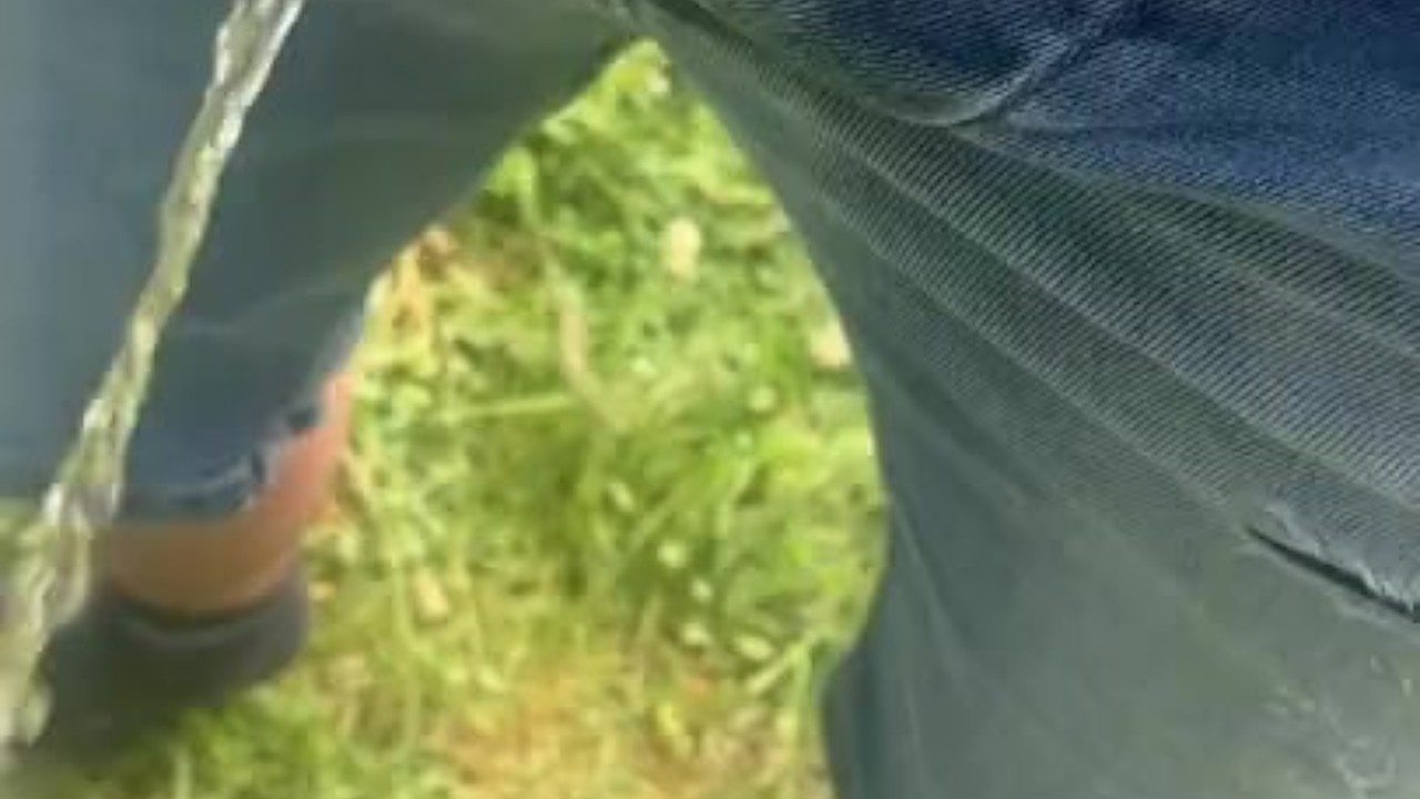 Gay Guy Holds It In While Pissing