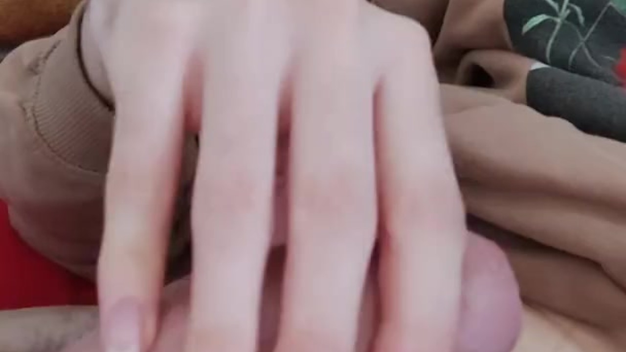 Solo Guy Jerks Off in Bed, Cums
