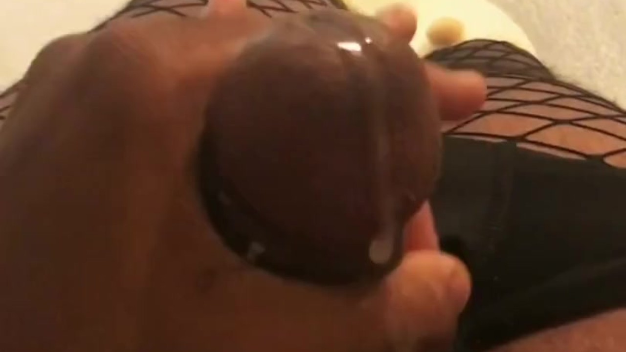 Femboy Strokes Clit Until Squirting Orgasm
