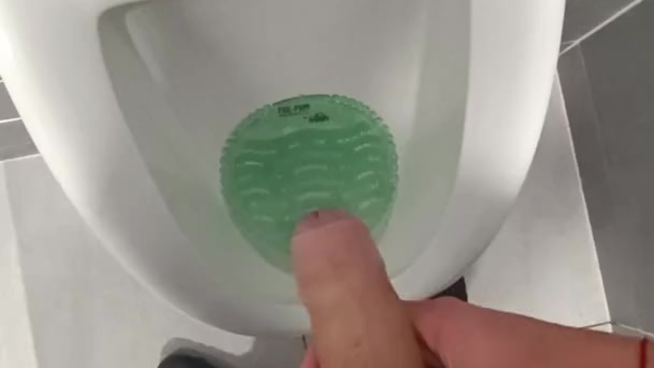 Gay Guy Masturbates in Public Restroom