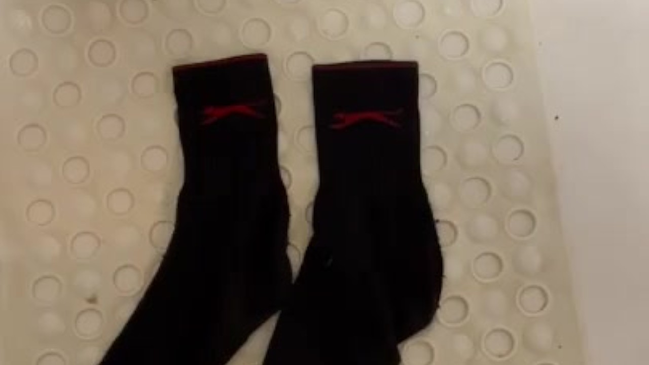 Guy Pisses on Partner's Smelly Socks