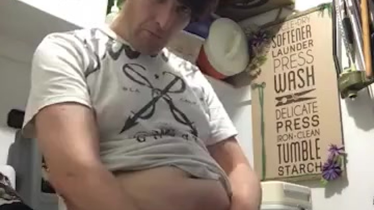Guy Plays with His Cock in Solo Action