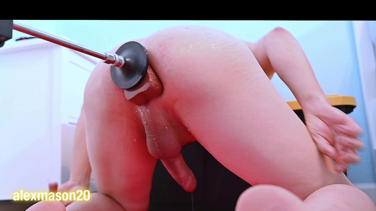 Smooth Boy Rides BBC Dildo on Fuck Machine