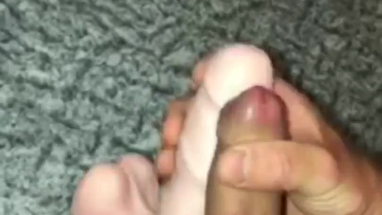 Fake Cock Frotting Leads to Huge Cumshots