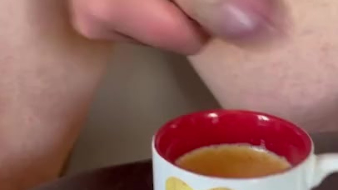Guy Jerks Off in Friend's Coffee Shop