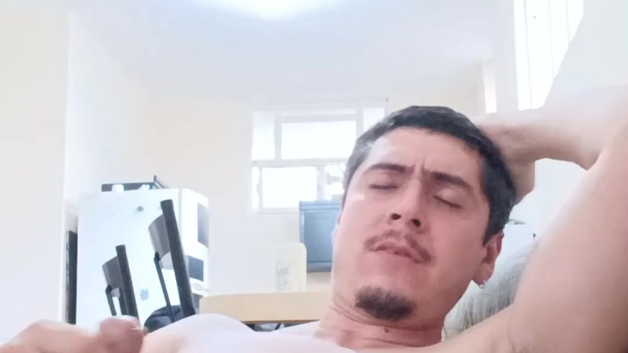 Hairy Guy Jerks Off with Armpit Exposure and Cumshot