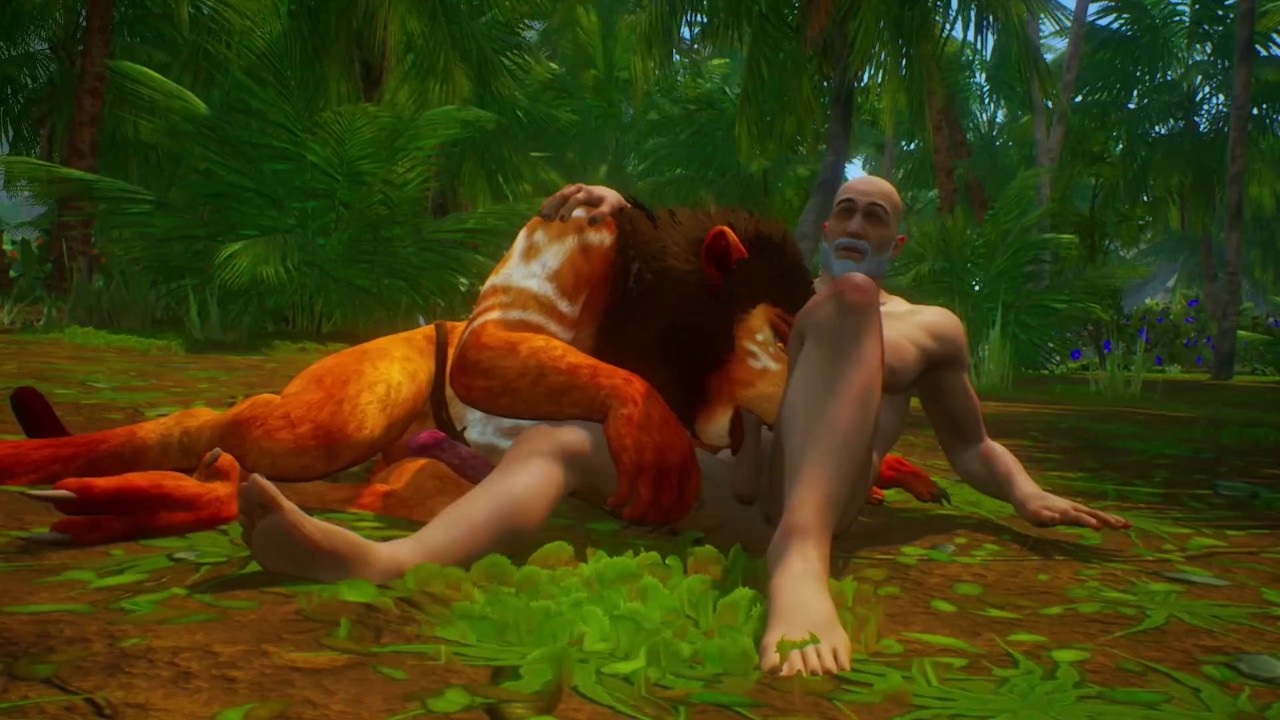 Bearded Man Gets Fucked by Furry Monster in Jungle