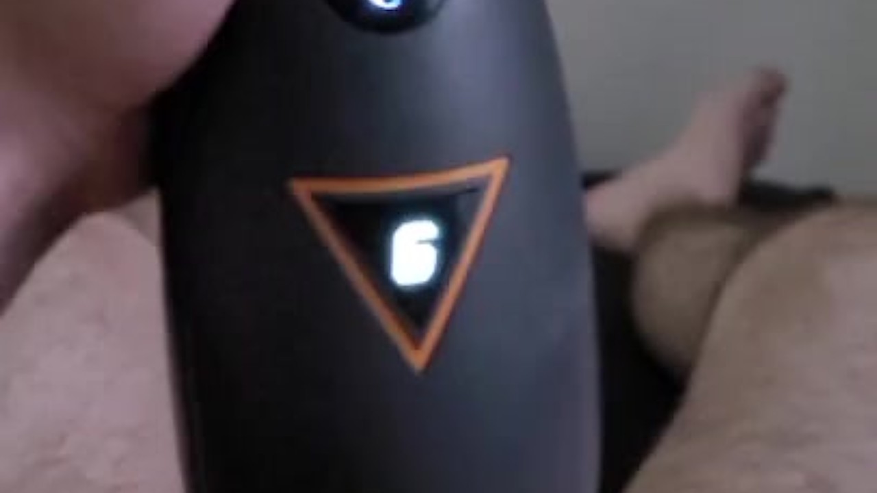 Guy Uses Auto Stroker for Intense Orgasm