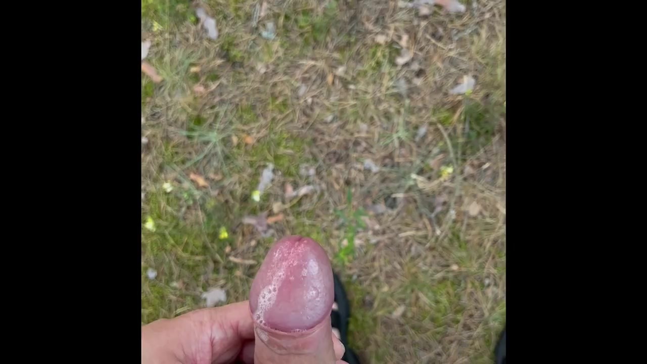 Guy Masturbates in Forest Setting