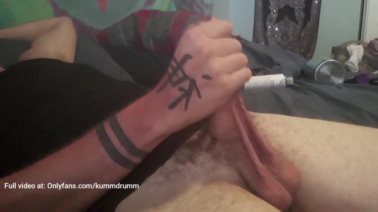 Big White Cock Tease Leads to Cum Explosion