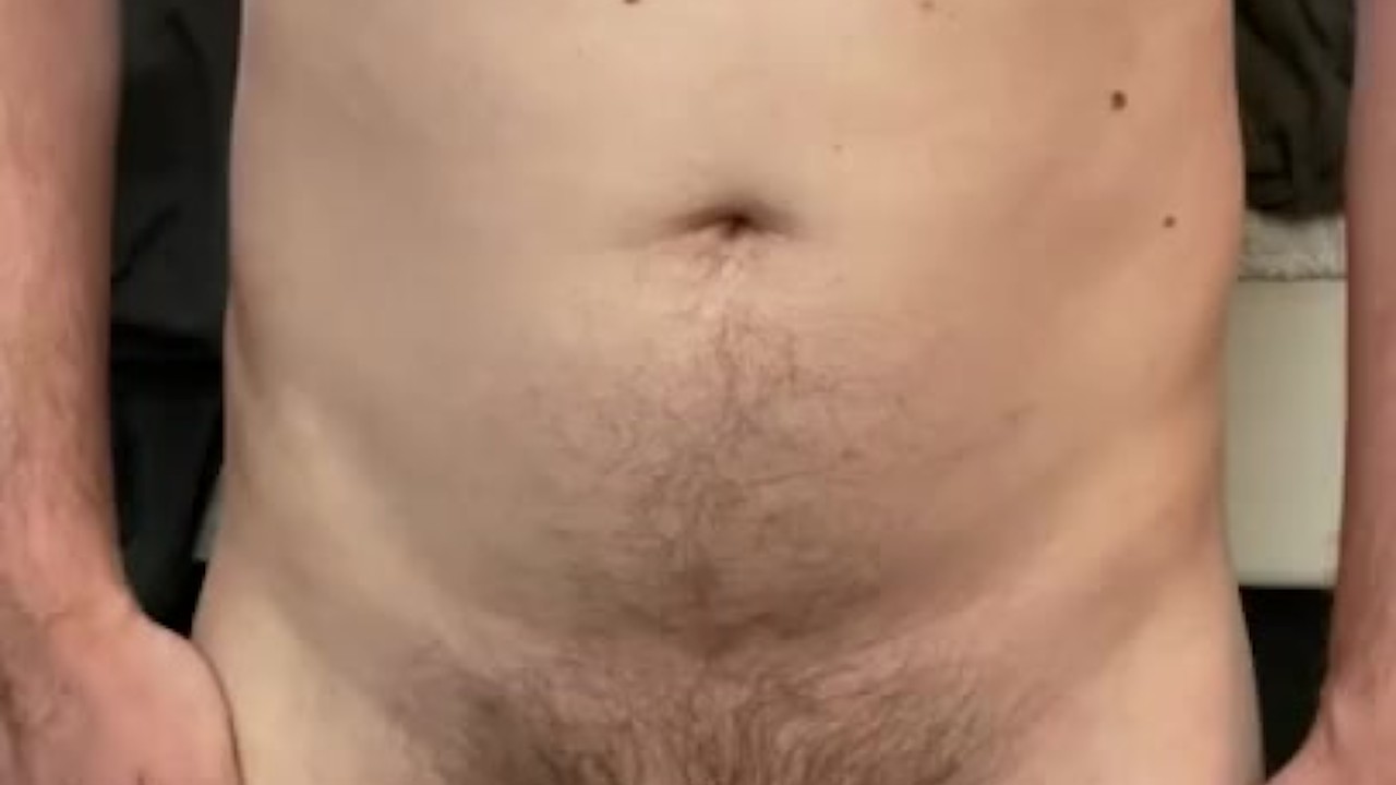 Shy Guy Exposes Uncut Cock and Face