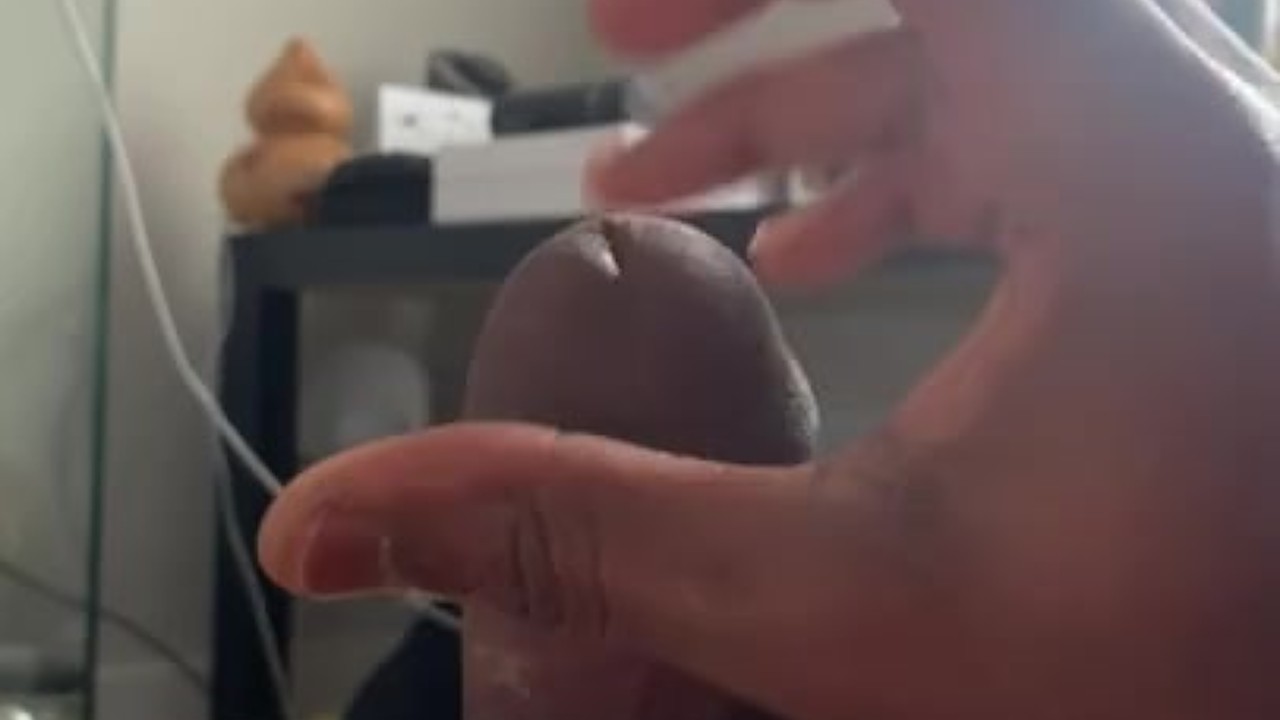 Guy Tastes Precum Then Cums