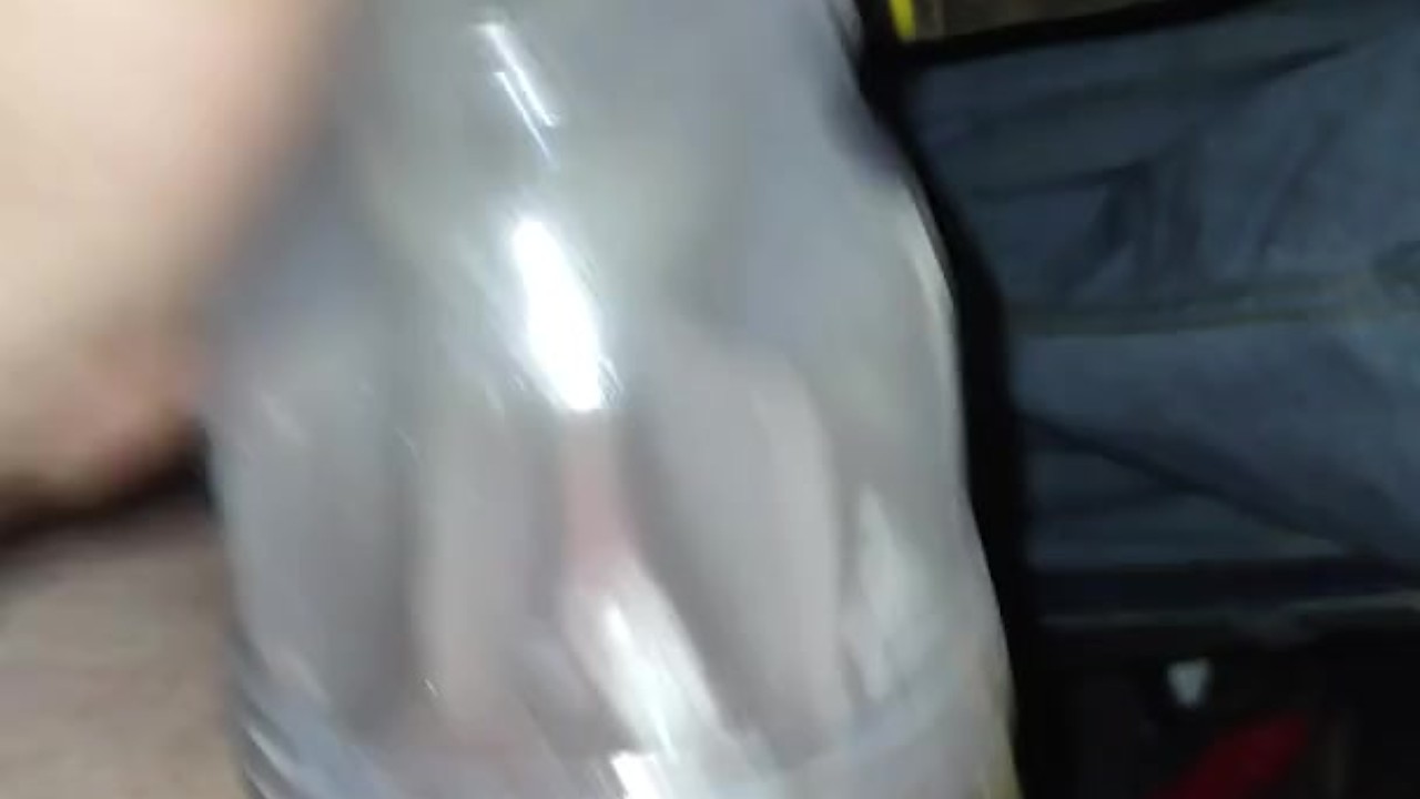 Guy Masturbates with Fleshlight in Car