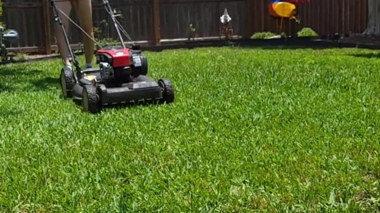 Nude Redhead Mows Lawn Exposed