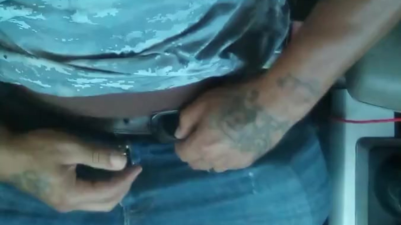 Latino Guy Masturbates in Car, Gets Caught by MILF Driver