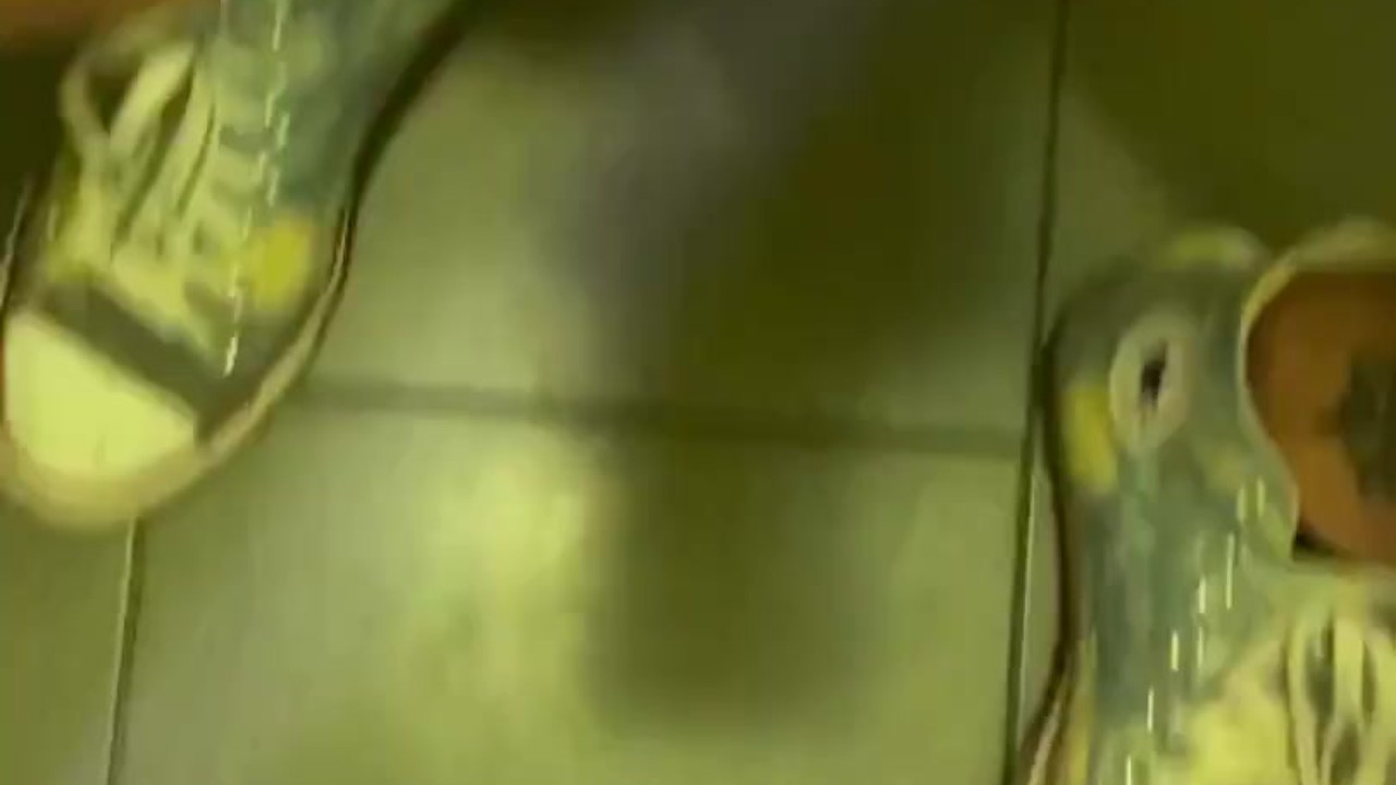 Public Toilet Jerk Off with Risky Exposure