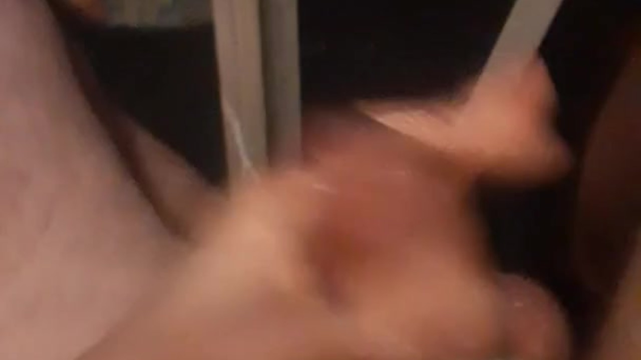 Guy Masturbates with Thick Silver Cock Ring