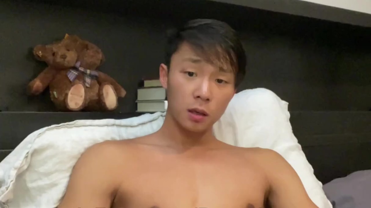 Young Twink Strokes His Erect Cock