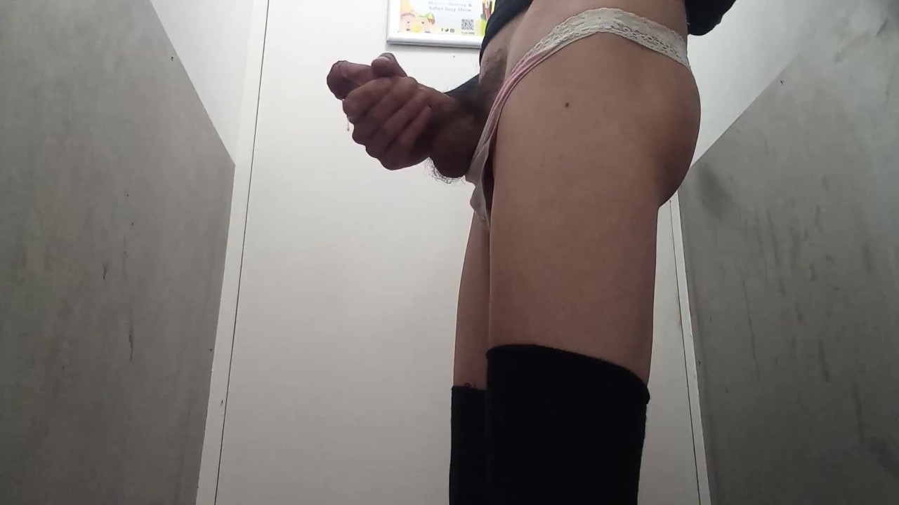 Public Toilet Handjob Leads to Intense Orgasm