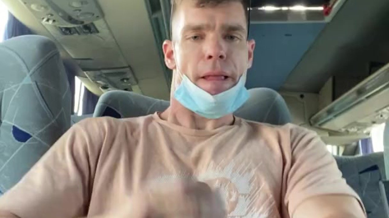 Guy Masturbates on Public Bus
