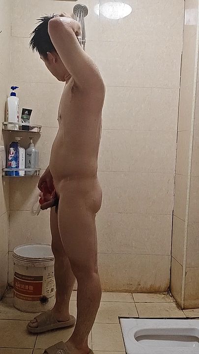 College Guys Shower Together in Dorm