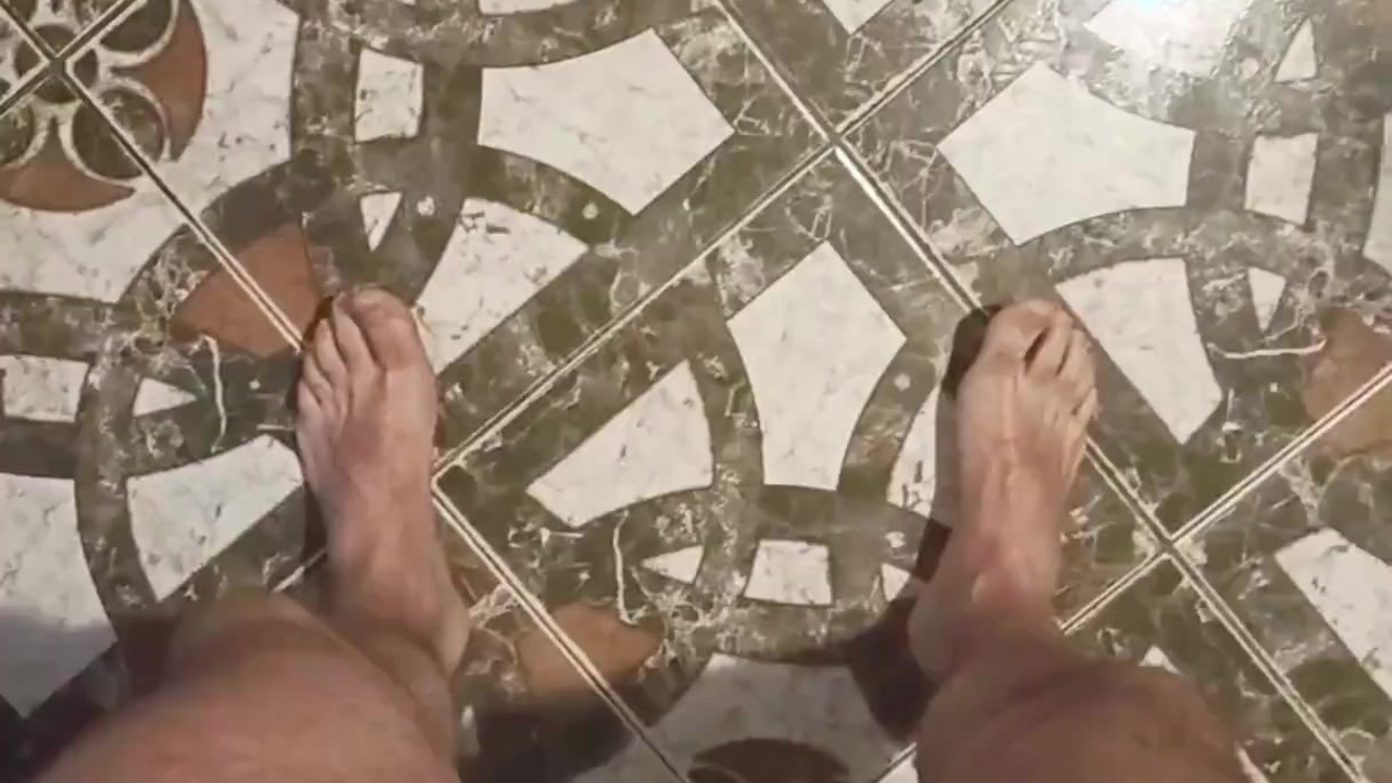 Guy Jerks Off Big Veiny Cock Before Work