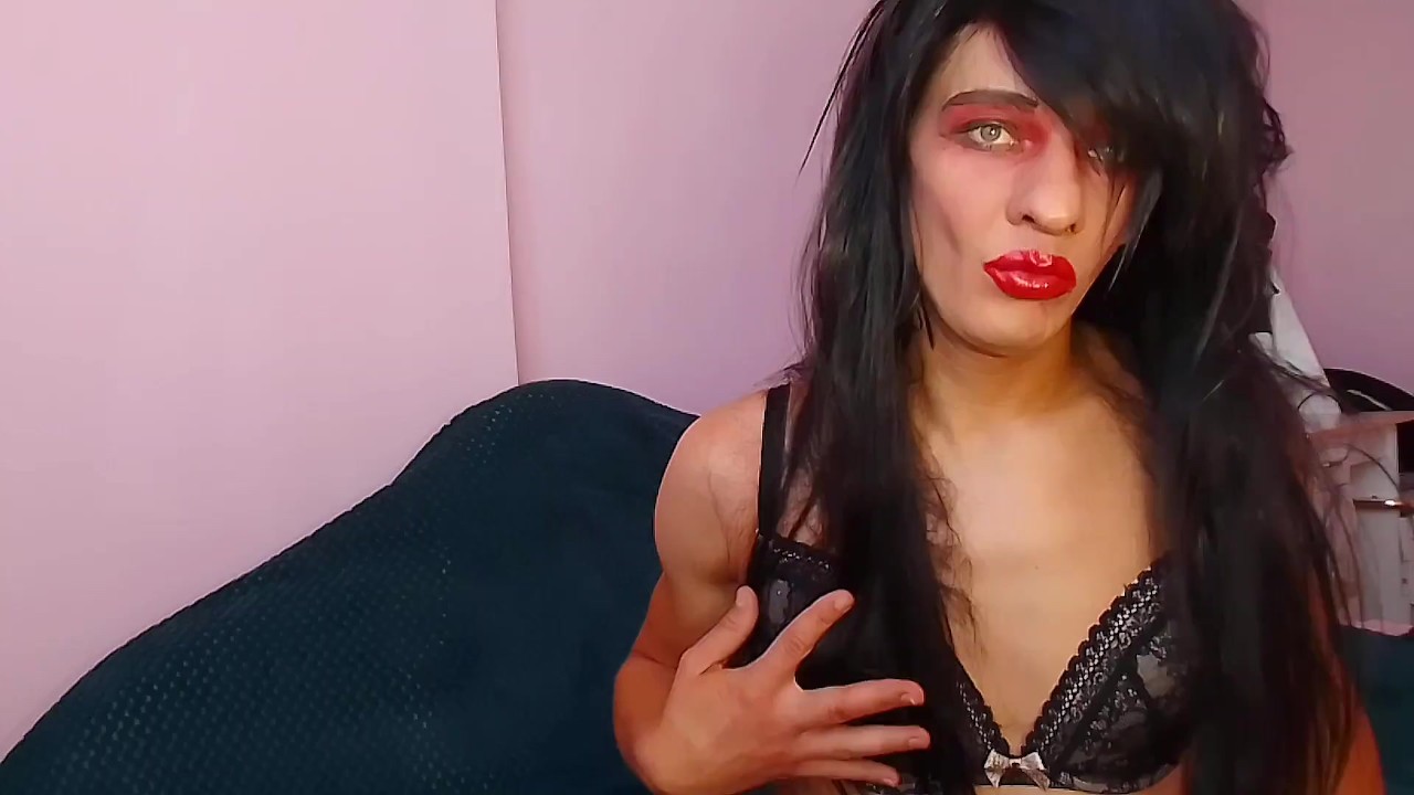 Ladyboy Shemale Cumshot Solo