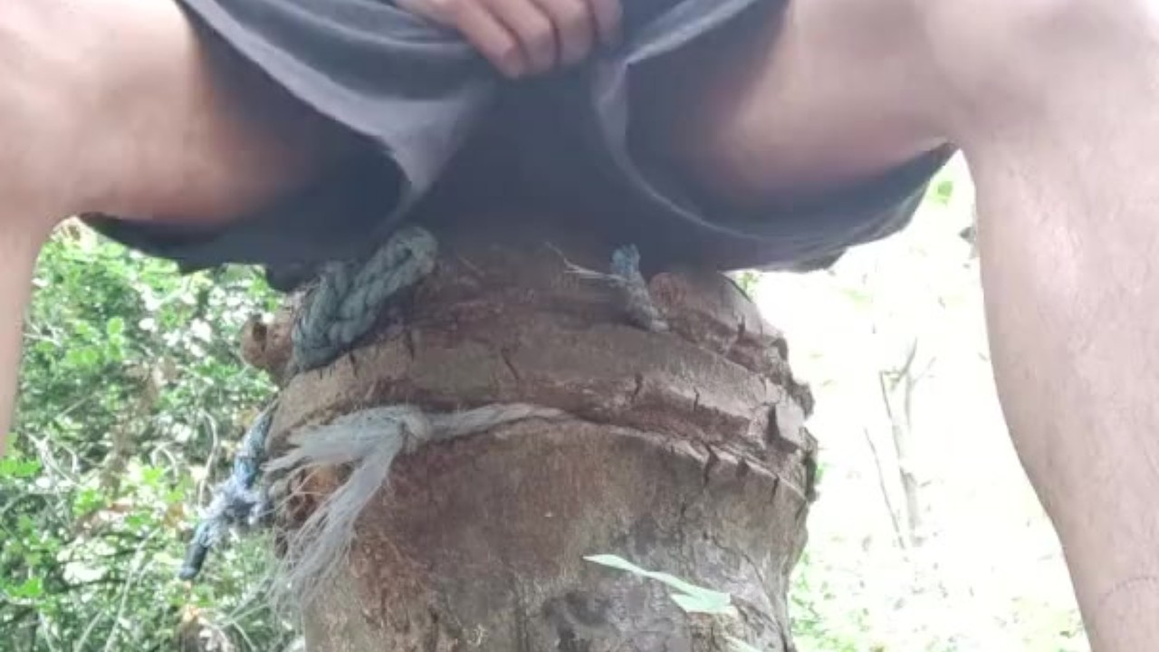 Guy Masturbates in Woods