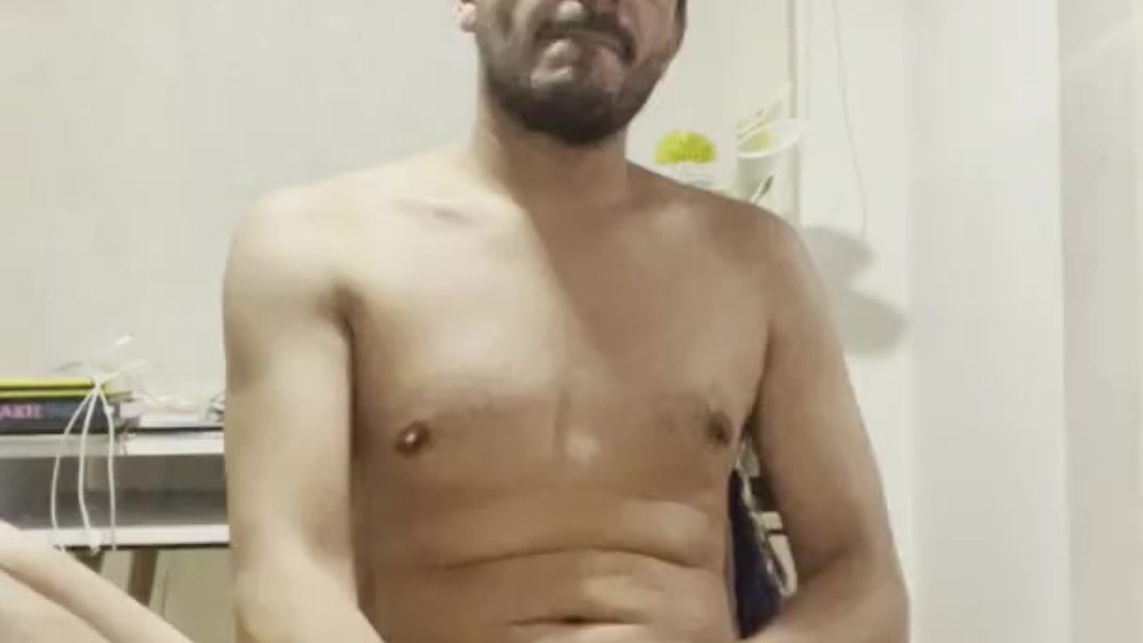Latin Guy Jerks Off with Precum and Cum