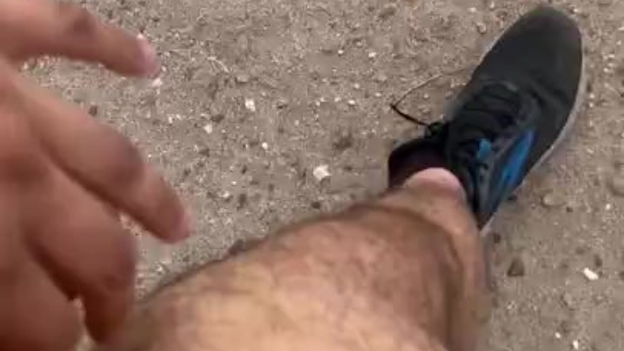 Naked Guy Jerks Off Near Highway