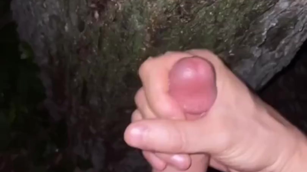 Gay Man Urinates and Ejaculates on Tree in Public