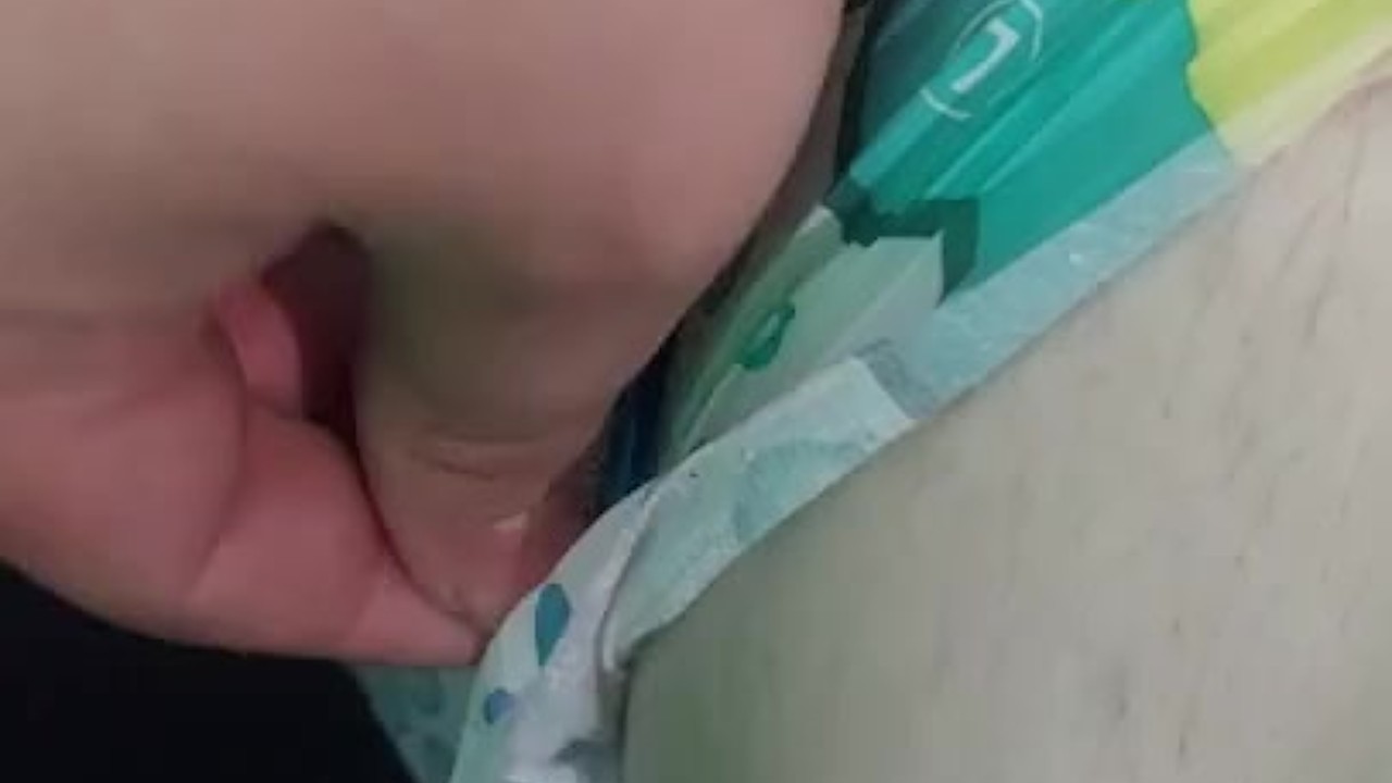 Guy Masturbates into Diapers