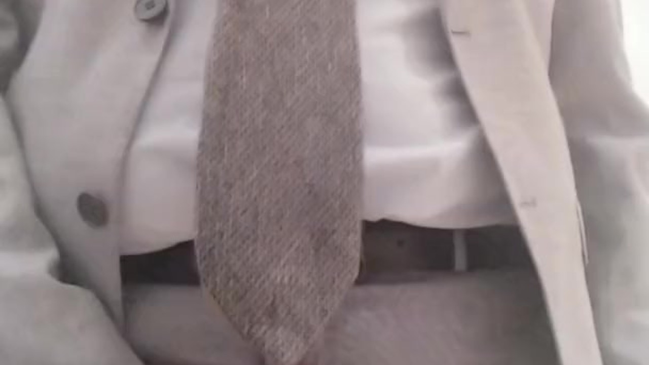 Office Worker Blows Load in Suit and Tie