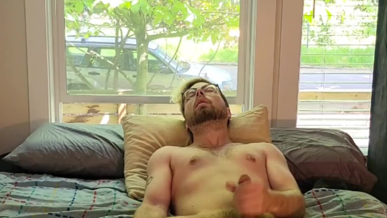 Guy Jerks Off by Open Window