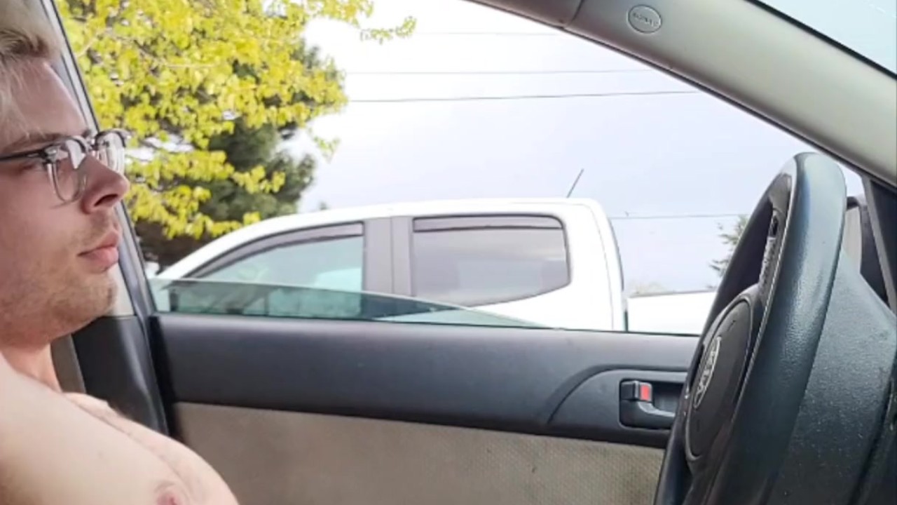 Guy Masturbates Almost Getting Caught