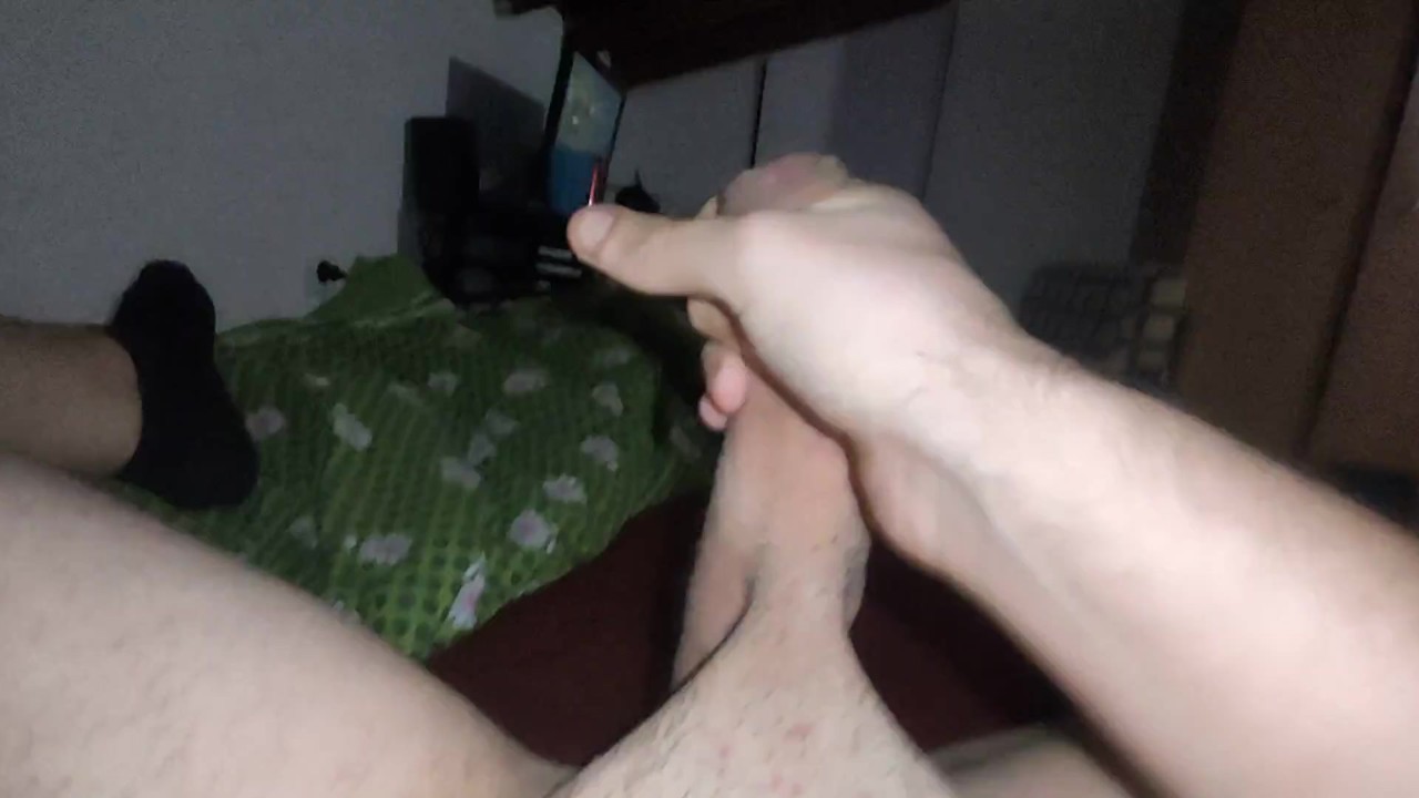 Guy Plays with His Big Dick Solo