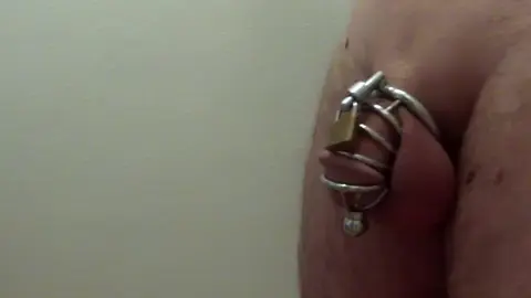 Tiny Dick in Chastity Cage Gets Forced to Beg for Release