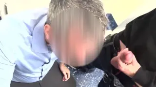 Stranger Gives Blowjob at Airport Terminal