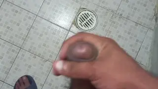 Bareback Blowjob and Anal in Small Bathroom