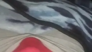 Twink in Red Thong and Grey Leggings Gets Fucked Doggy Style