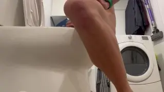Young Twink Takes a Quick Piss on Toilet During Break